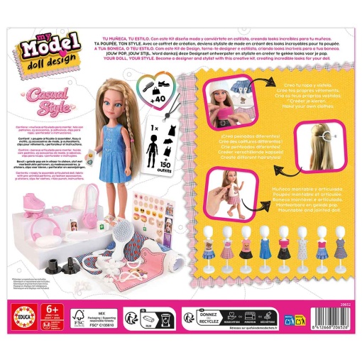 Mi modelo de muñeca de diseño estilo casual EDUCA