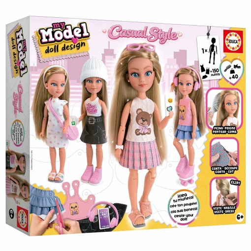Mi modelo de muñeca de diseño estilo casual EDUCA
