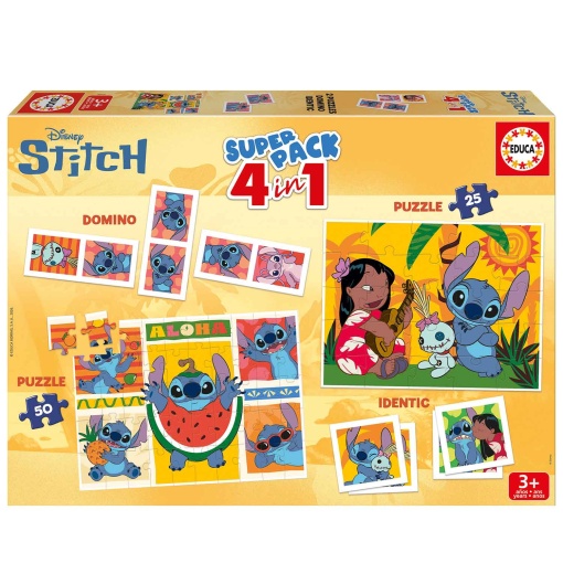 Superpack 4 in 1 Disney Stitch EDUCA