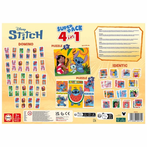 Superpack 4 in 1 Disney Stitch EDUCA