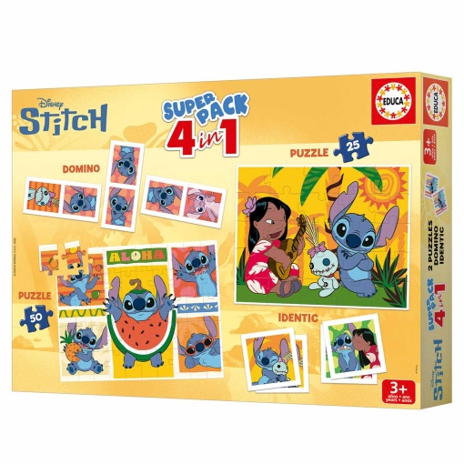 Superpack 4 in 1 Disney Stitch EDUCA