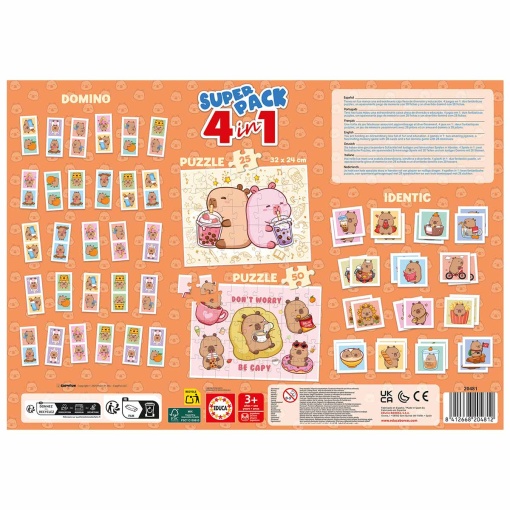 Superpack 4 in 1 capybara EDUCA