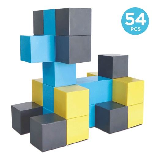 Juego de construcción magnético Stem Cubes, 54 piezas, EDUCA