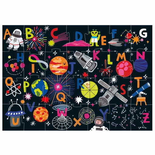 Puzzle EDUCA Max 50 peças alfabeto espacial