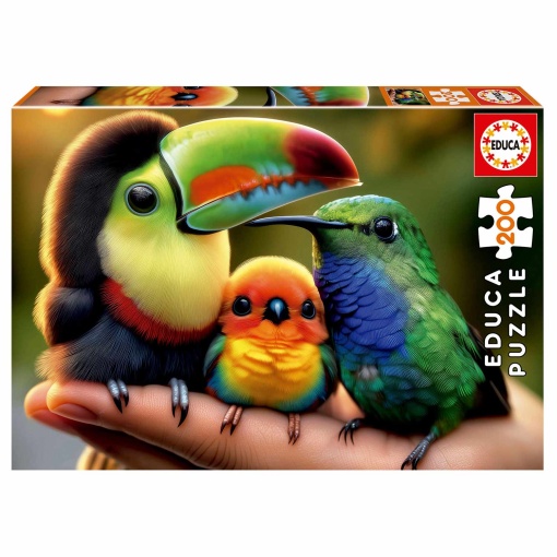 Puzzle EDUCA 200 peças pássaros bebés
