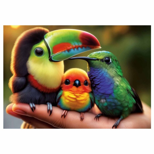Puzzle EDUCA 200 peças pássaros bebés