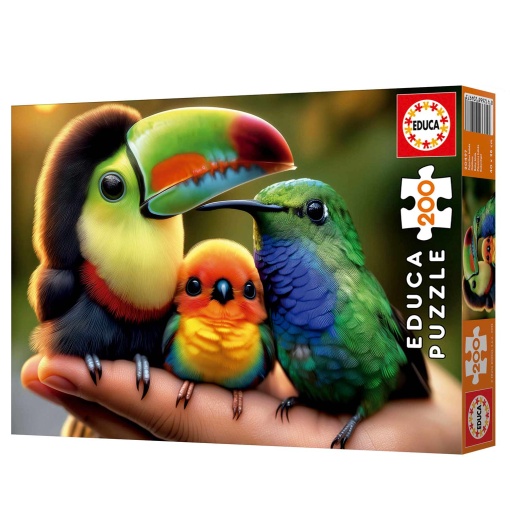 Puzzle EDUCA 200 peças pássaros bebés