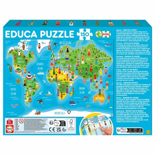 Rompecabezas educativo de 150 piezas: Niñas del Mundo