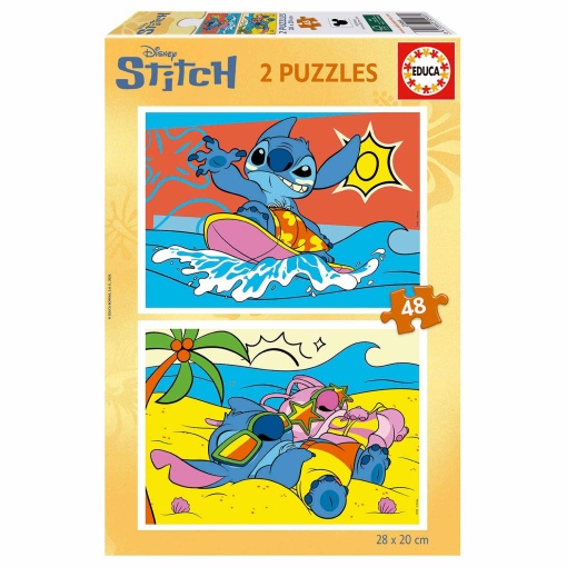 Puzzle EDUCA 2x48 peças Disney Stitch