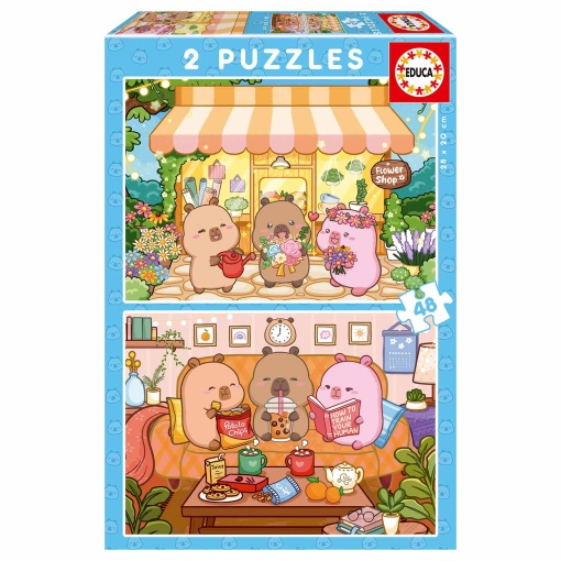 Puzzle EDUCA 2x48 peças capivara