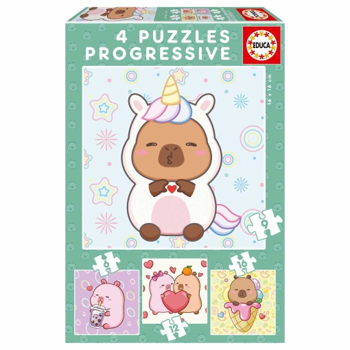Puzzle EDUCA 6-9-12-16 peças progressivo capivara