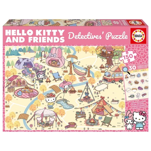 Puzzle EDUCA 150 peças detective Hello Kitty and Friends