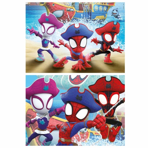 Puzzle EDUCA 2x20 peças Marvel Spidey and His Amazing Friends Water-Webs