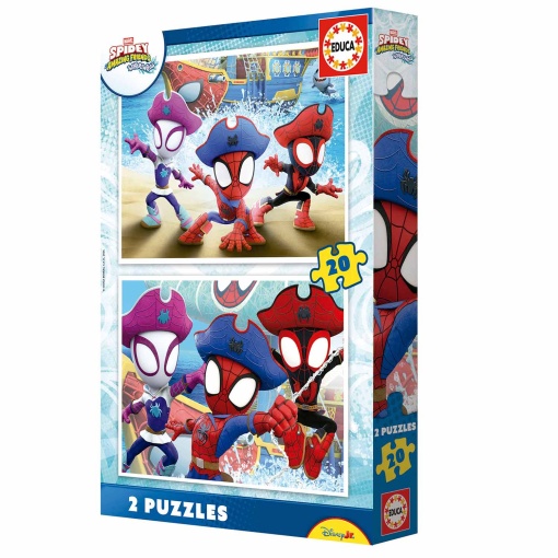 Puzzle EDUCA 2x20 peças Marvel Spidey and His Amazing Friends Water-Webs