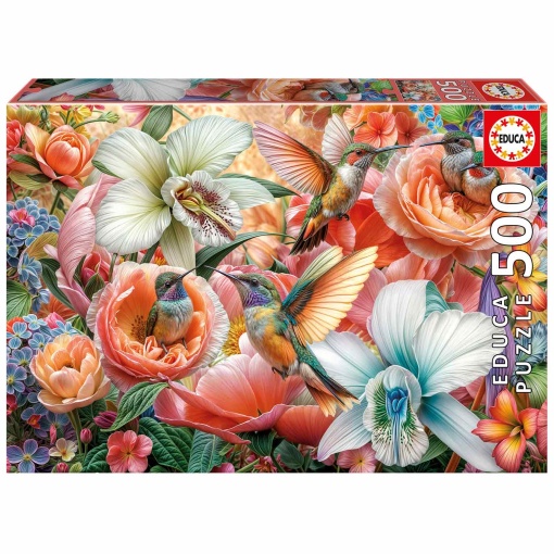 Puzzle EDUCA 500 peças jardim dos beija-flor