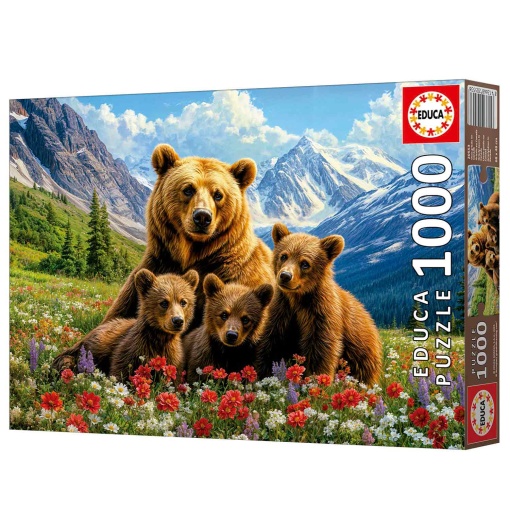 Puzzle EDUCA 1000 peças ursos-pardo no Canadá