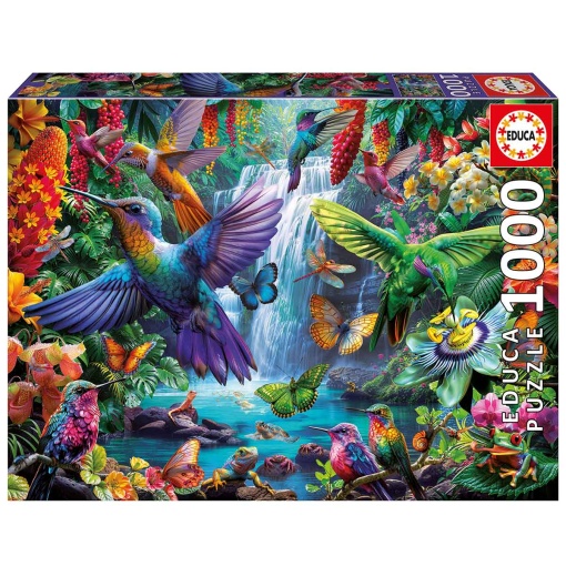 Puzzle EDUCA 1000 peças beija-flores tropicais