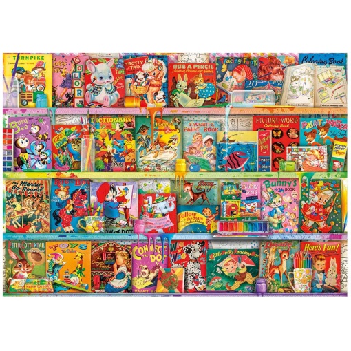 Puzzle EDUCA 1500 pieces, the fun and kitsch book corner