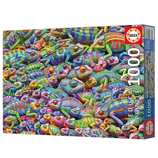 Puzzle EDUCA 1000 peças caos camaleónico