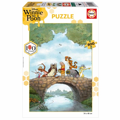 Rompecabezas educativo de 500 piezas de Disney Winnie the Pooh, centenario del 100 aniversario.
