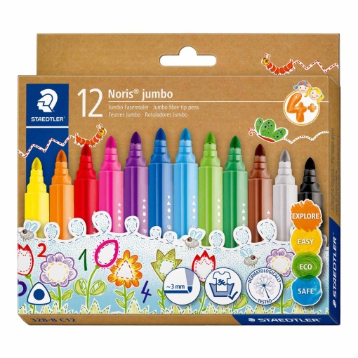 Canetas de feltro STAEDTLER Noris Jumbo 328 12 cores