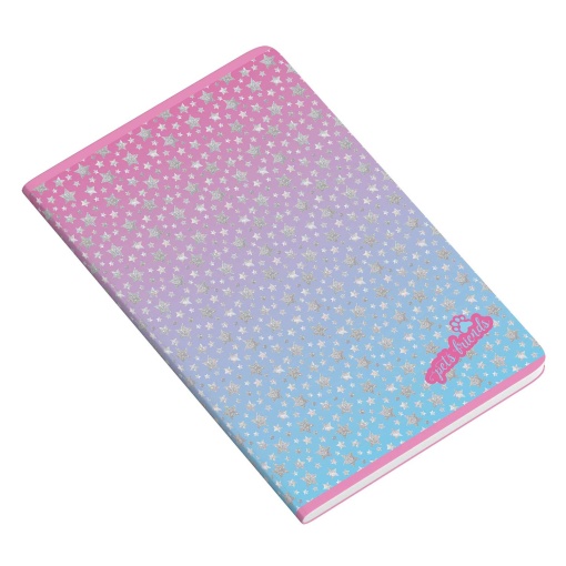 Caderno A4 capa plástica agrafado AMBAR Pets Friends Magic World pautado 48 folhas 90g sortido