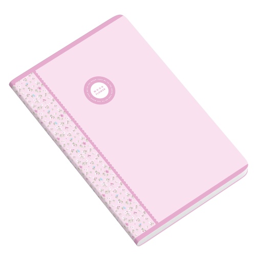 Caderno A4 capa plástica agrafado AMBAR Moonflower Teen pautado 48 folhas 90g sortido