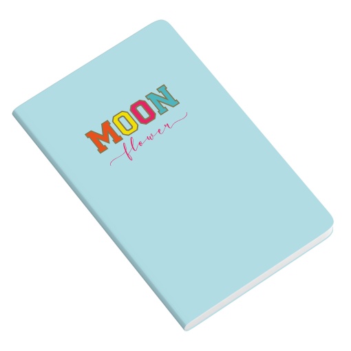 Caderno A4 capa plástica agrafado AMBAR Moonflower Teen pautado 48 folhas 90g sortido
