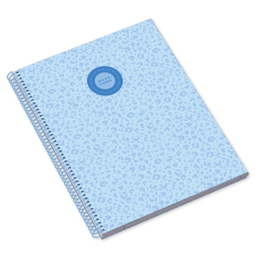 Caderno A4 capa dura espiral AMBAR Moonflower Teen quadriculado 80 folhas 90g sortido