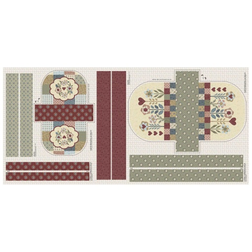 Tecido Fuxicos e Fricotes Amo Aplique painel bolsa 70x150cm