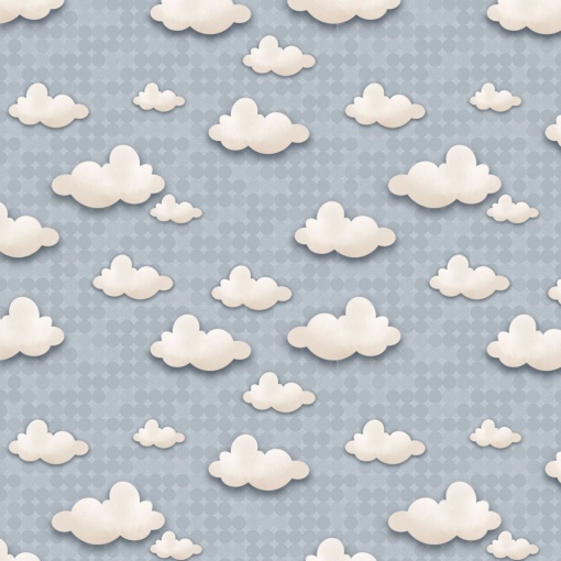 Tecido Fuxicos e Fricotes Voe Alto nuvens 1x1,50m