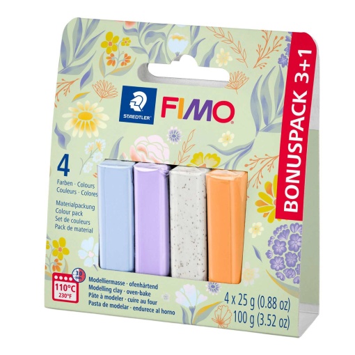 Pasta de modelar FIMO Soft / Effect Bloomy 8023 S2 3+1 cores 25 g