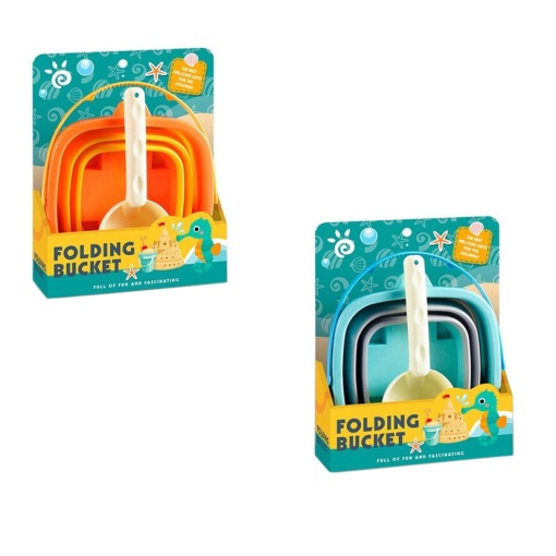 Set de playa con cubo plegable + pala surtida