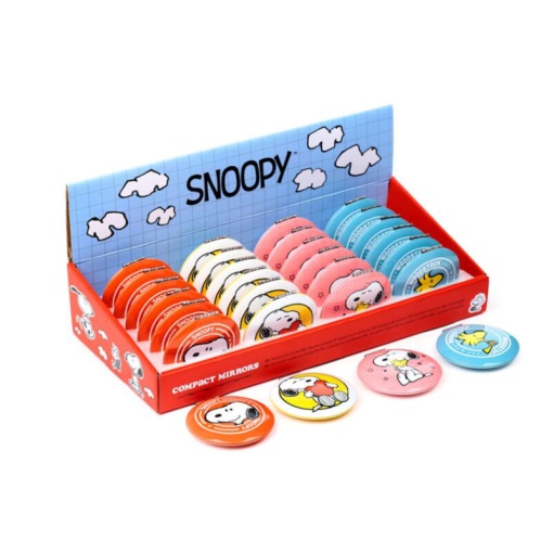 Surtido de espejos de bolsillo de Snoopy y Woodstock de Peanuts