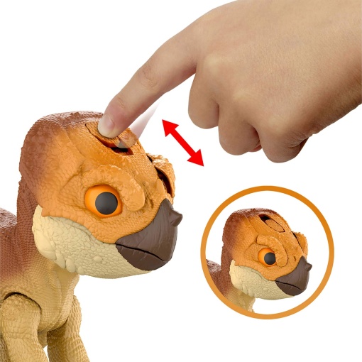 Jurassic World Rebirth Primal Protector Aquilops Dolores interativo 20 cm Mattel JGC01