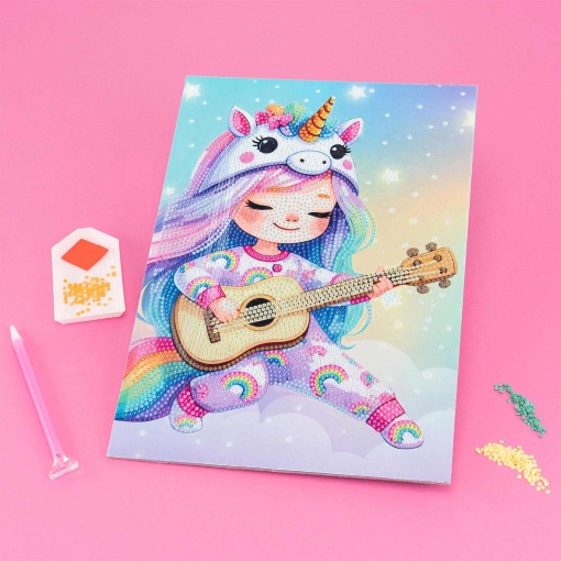 Pintar com diamantes kawaii menina com guitarra NICE Diamantiny