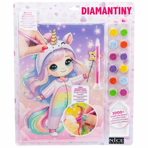 Pintar com diamantes kawaii menina unicórnio NICE Diamantiny