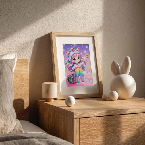Pintar com diamantes kawaii menina unicórnio NICE Diamantiny