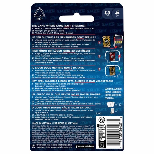 Uno Mentiroso Mattel JUEGOS JLH43