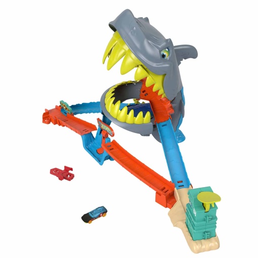 Pista de playa Hot Wheels City Shark Mattel JHL96