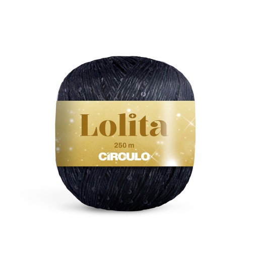 Fio de croché CÍRCULO Lolita 100g preto 8990