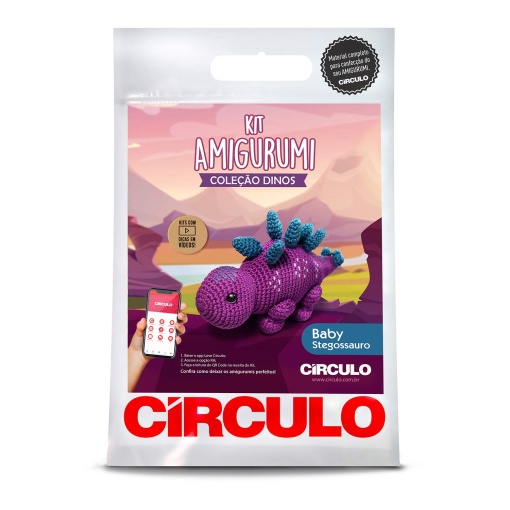 Kit de croché CÍRCULO amigurumi Dinos - Stegossauro 2