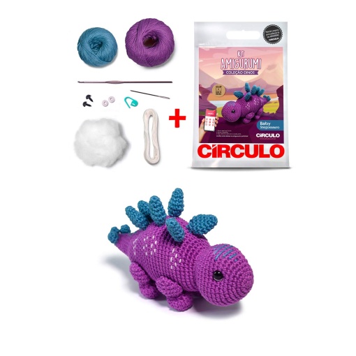 Kit de croché CÍRCULO amigurumi Dinos - Stegossauro 2