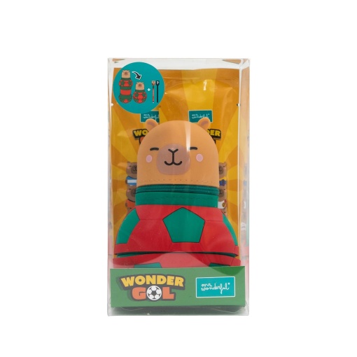 Estojo de silicone extensível + 2 esferográficas apagáveis + porta-chaves MR.WONDERFUL Wonder Gol seleção portuguesa