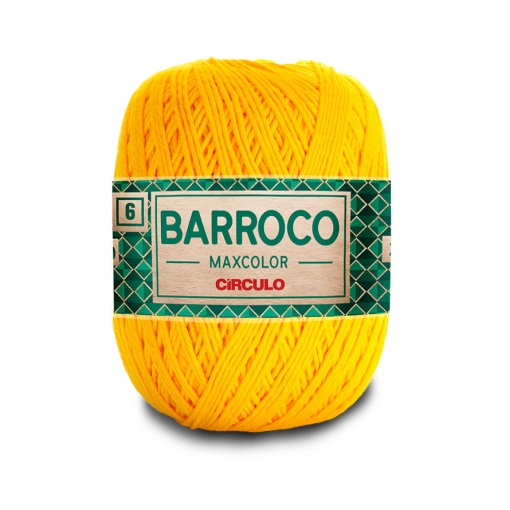 Fio de croché CÍRCULO Barroco Maxcolor 200g canário 1289