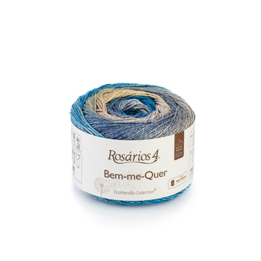 Fio de tricot Rosários 4 Bem-me-quer 100 g azuis