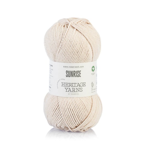 Fio de tricot Rosários 4 Sunrise 100 g bege