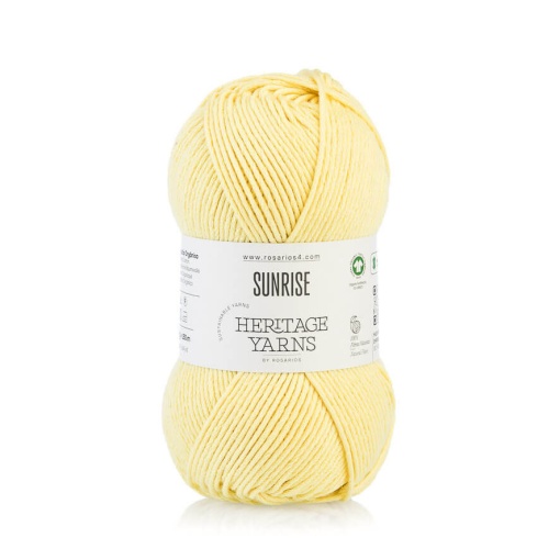 Fio de tricot Rosários 4 Sunrise 100 g amarelo