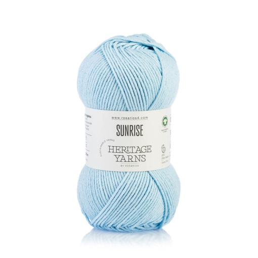 Fio de tricot Rosários 4 Sunrise 100 g azul bebé