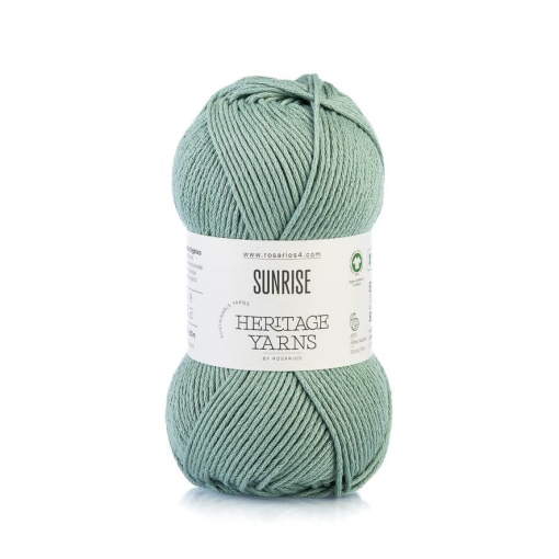 Fio de tricot Rosários 4 Sunrise 100 g verde malva